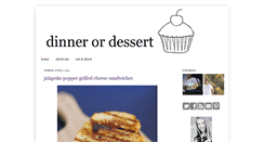 Desktop Screenshot of dinnerordessert.com